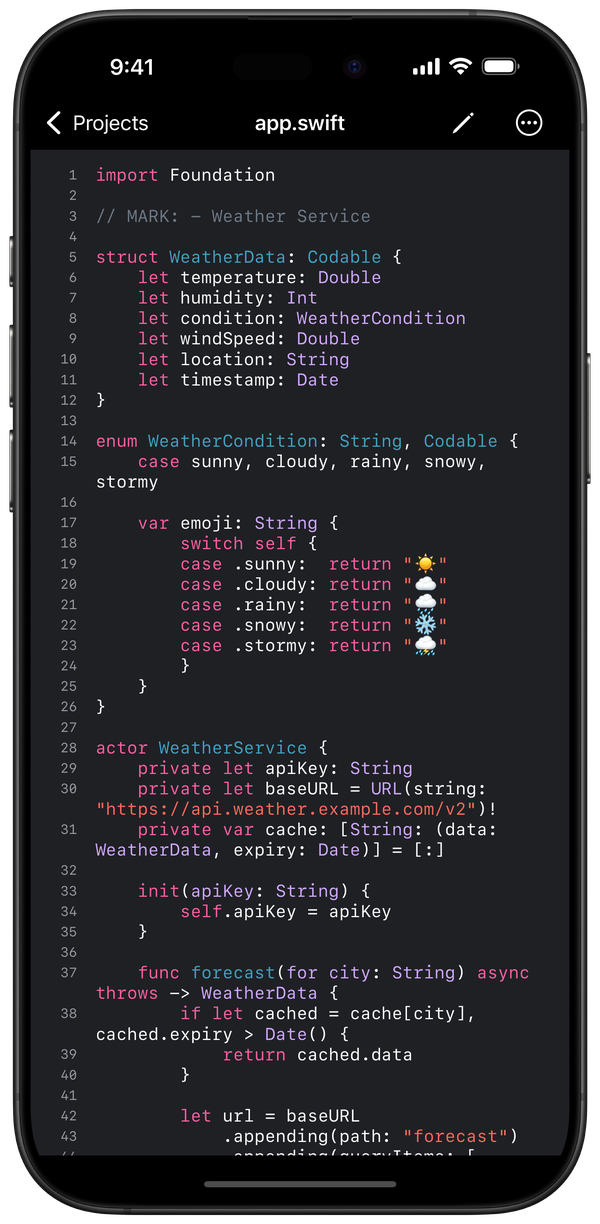 BulkHead code editor with syntax highlighting
